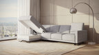 Idia 3 Seater Chaise Sofa Bed with Storage