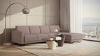 Idia 3 Seater Chaise Sofa Bed with Storage