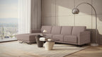 Idia 3 Seater Chaise Sofa Bed with Storage