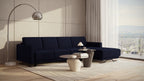 Idia 3 Seater Chaise Sofa Bed with Storage