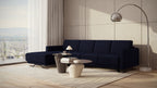 Idia 3 Seater Chaise Sofa Bed with Storage