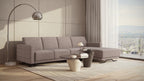 Idia 3 Seater Chaise Sofa Bed with Storage