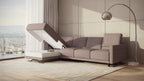 Idia 3 Seater Chaise Sofa Bed with Storage