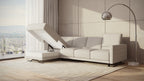 Idia 3 Seater Chaise Sofa Bed with Storage