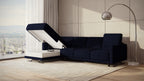 Idia 3 Seater Chaise Sofa Bed with Storage