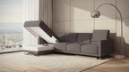 Idia 3 Seater Chaise Sofa Bed with Storage