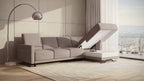 Idia 3 Seater Chaise Sofa Bed with Storage