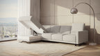 Idia 3 Seater Chaise Sofa Bed with Storage