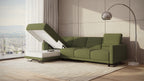 Idia 3 Seater Chaise Sofa Bed with Storage