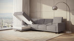 Idia 3 Seater Chaise Sofa Bed with Storage