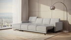 Idia 3 Seater Chaise Sofa Bed with Storage
