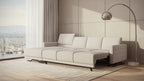 Idia 3 Seater Chaise Sofa Bed with Storage