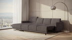 Idia 3 Seater Chaise Sofa Bed with Storage