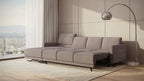 Idia 3 Seater Chaise Sofa Bed with Storage