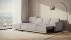 Idia 3 Seater Chaise Sofa Bed with Storage
