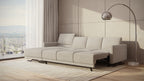 Idia 3 Seater Chaise Sofa Bed with Storage