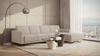 Idia 3 Seater Chaise Sofa Bed with Storage