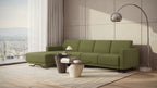 Idia 3 Seater Chaise Sofa Bed with Storage