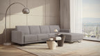 Idia 3 Seater Chaise Sofa Bed with Storage