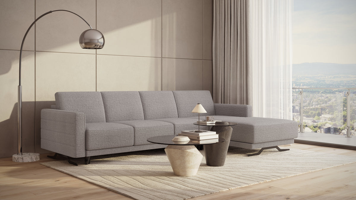 Idia 3 Seater Chaise Sofa Bed with Storage