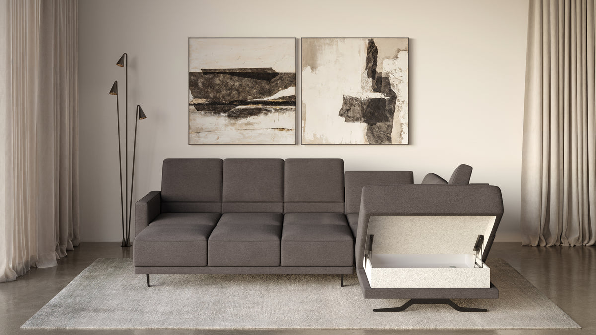 Idia 3 Seater Corner Sofa Bed with Storage