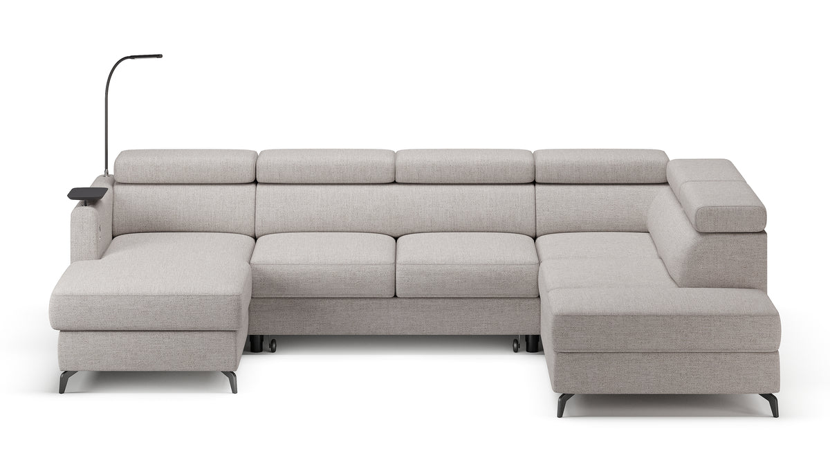 Claire Corner Sofa Bed with Chaise & Storage