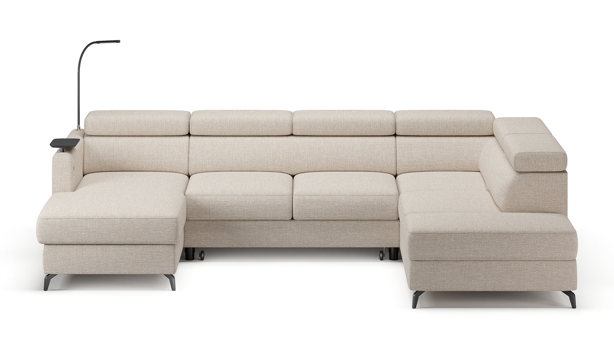 Claire Corner Sofa Bed with Chaise & Storage