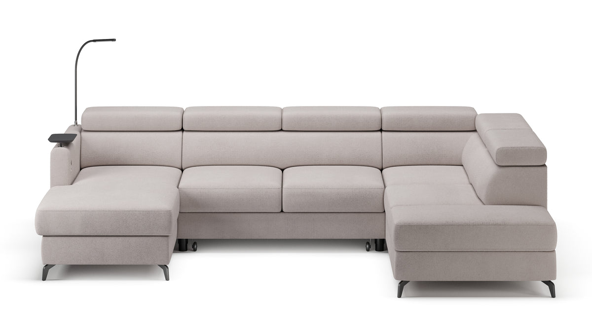 Claire Corner Sofa Bed with Chaise & Storage