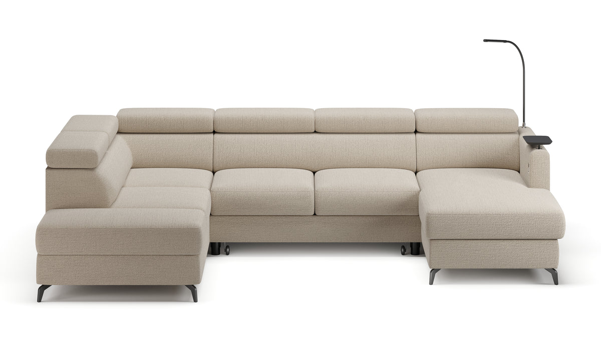 Claire Corner Sofa Bed with Chaise & Storage