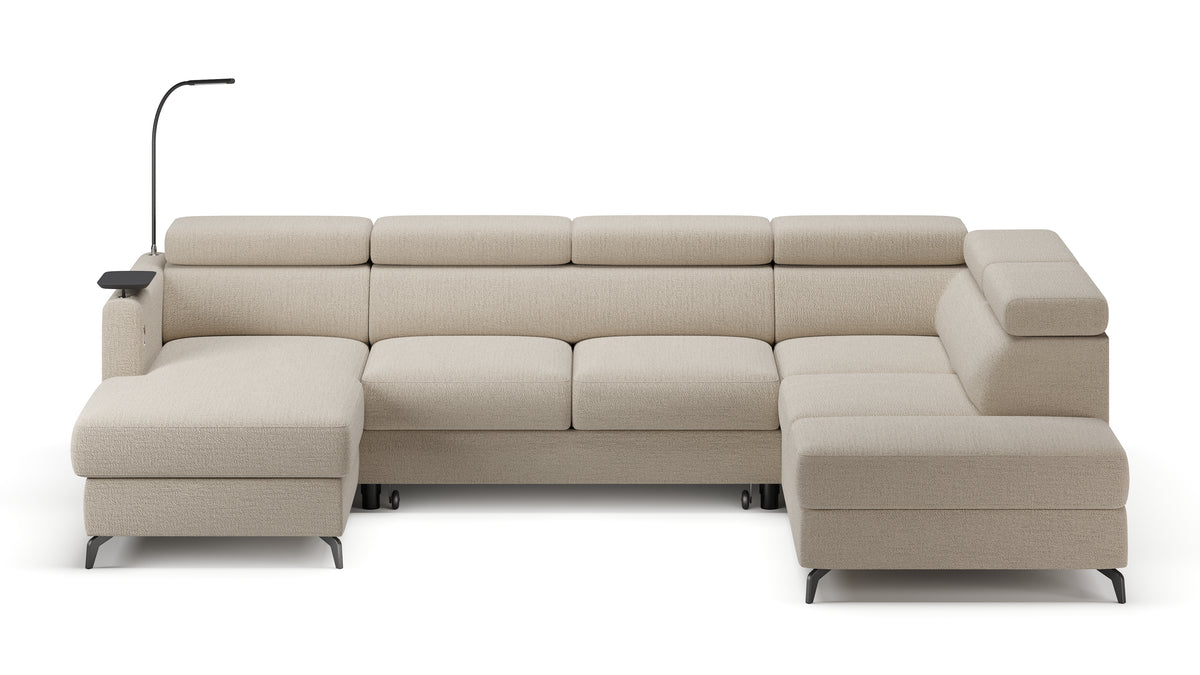 Claire Corner Sofa Bed with Chaise & Storage