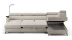 Claire Corner Sofa Bed with Chaise & Storage