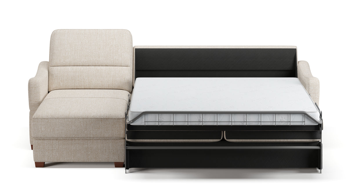 Ede 2 Seater Chaise Sofa Bed with Storage