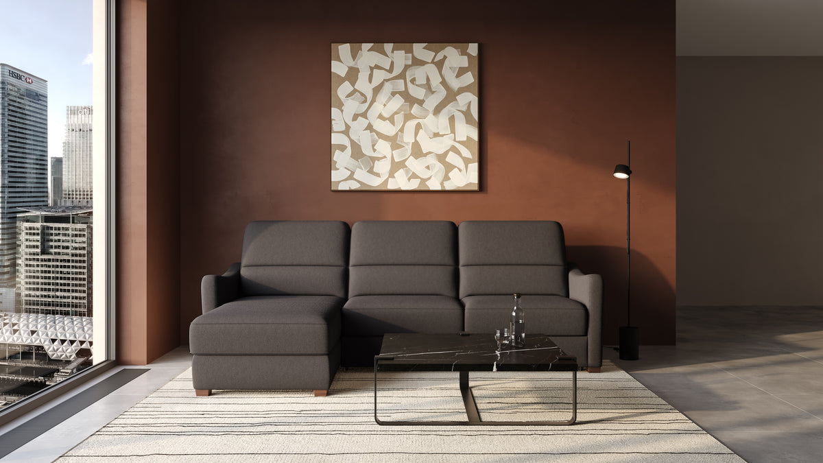 Ede 2 Seater Chaise Sofa Bed with Storage