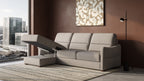 Ede 2 Seater Chaise Sofa Bed with Storage