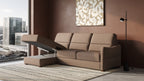 Ede 2 Seater Chaise Sofa Bed with Storage