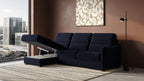 Ede 2 Seater Chaise Sofa Bed with Storage