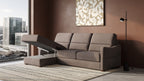 Ede 2 Seater Chaise Sofa Bed with Storage