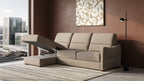 Ede 2 Seater Chaise Sofa Bed with Storage