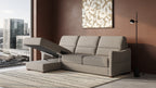 Ede 2 Seater Chaise Sofa Bed with Storage