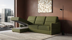 Ede 2 Seater Chaise Sofa Bed with Storage