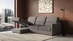 Ede 2 Seater Chaise Sofa Bed with Storage