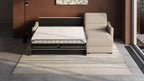 Ede 2 Seater Chaise Sofa Bed with Storage