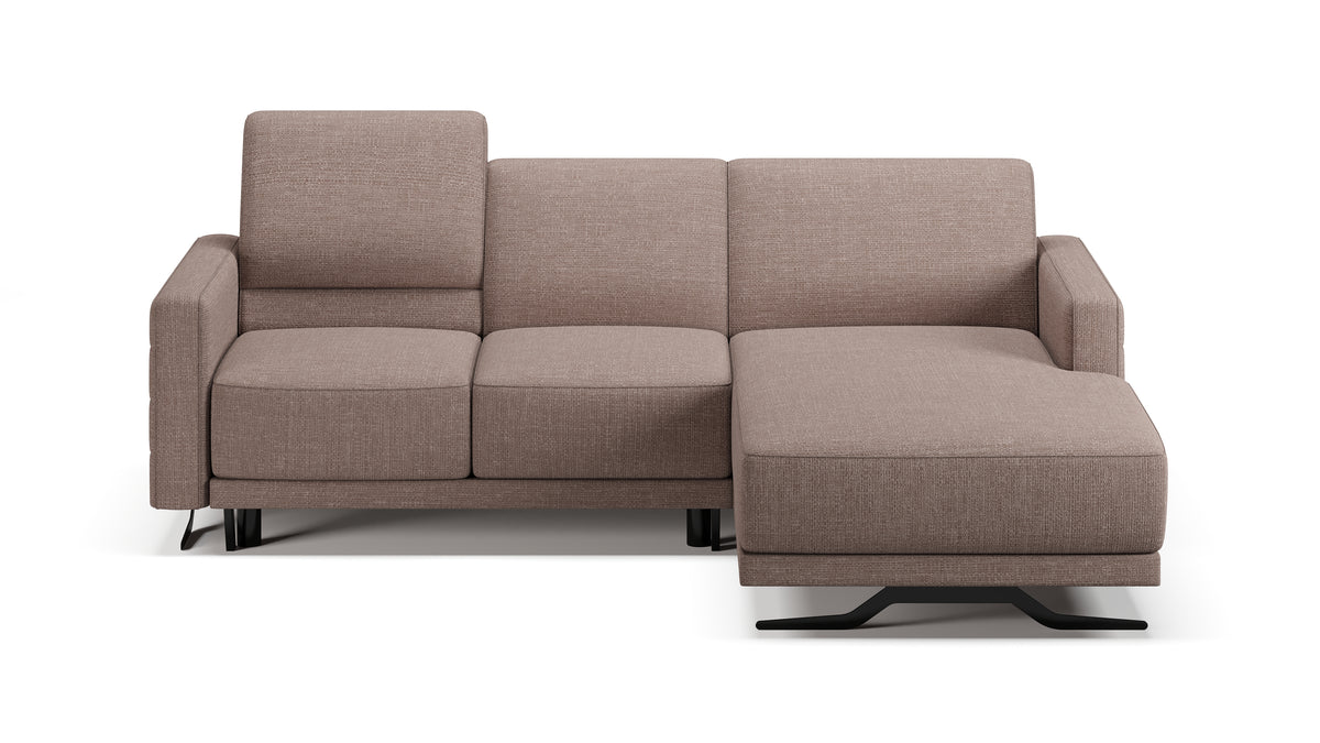 Idia 2 Seater Chaise Sofa Bed with Storage