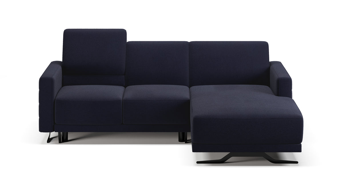 Idia 2 Seater Chaise Sofa Bed with Storage