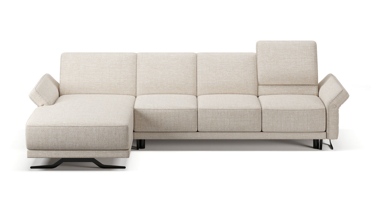 Idia 3 Seater Chaise Sofa Bed with Storage