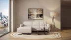 Idia 2 Seater Chaise Sofa Bed with Storage