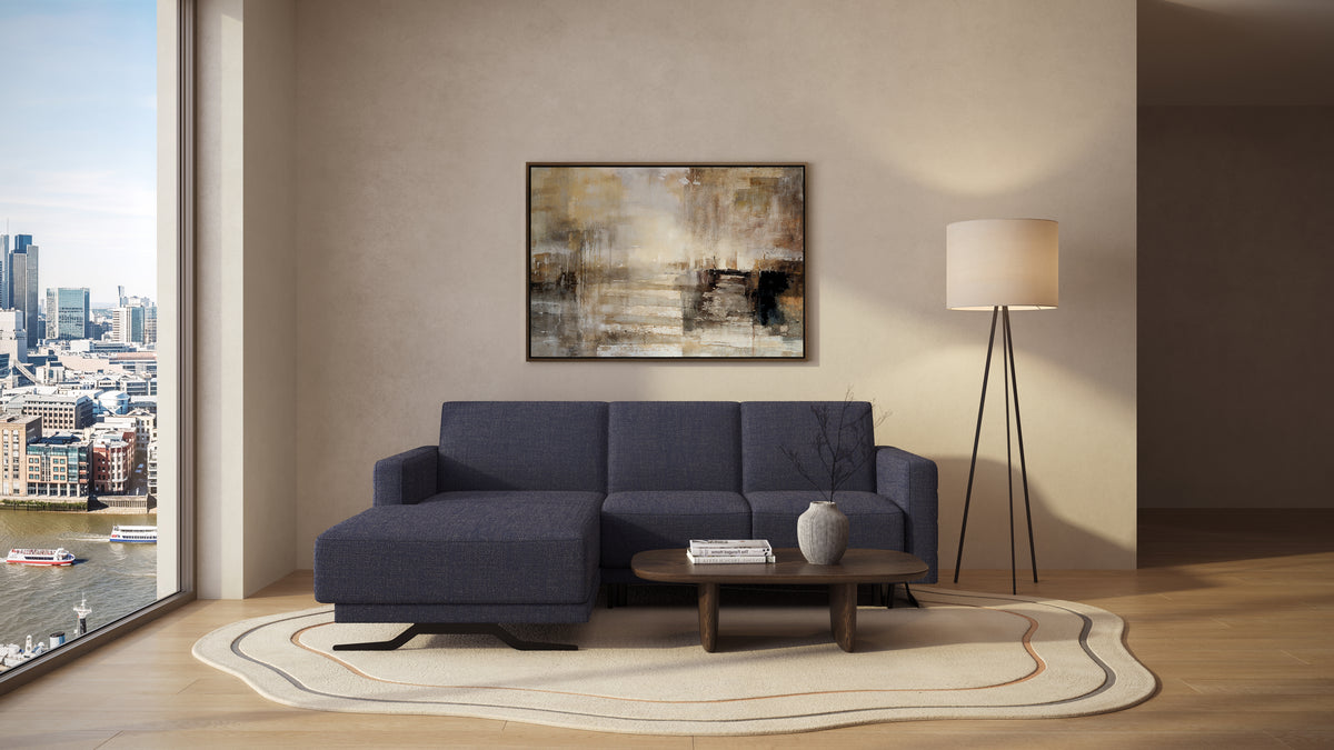 Idia 2 Seater Chaise Sofa Bed with Storage