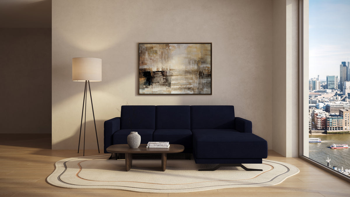 Idia 2 Seater Chaise Sofa Bed with Storage