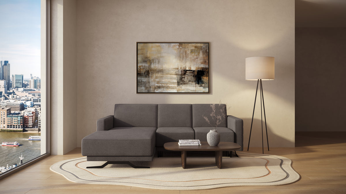 Idia 2 Seater Chaise Sofa Bed with Storage