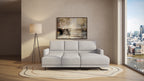 Idia 2 Seater Chaise Sofa Bed with Storage